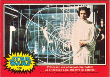 1977 O-Pee-Chee Star Wars #108 Princess Leia observes the battle! Front
