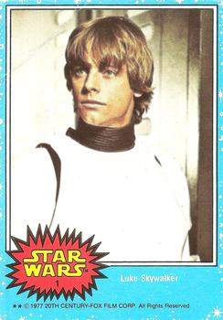 1977 O-Pee-Chee Star Wars #1 Luke Skywalker Front