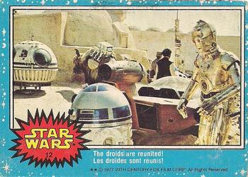 1977 O-Pee-Chee Star Wars #12 The droids are reunited! Front