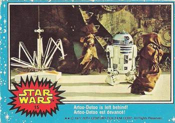 1977 O-Pee-Chee Star Wars #15 Artoo-Detoo is left behind! Front