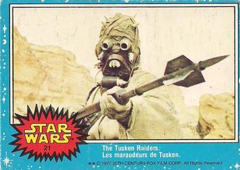 1977 O-Pee-Chee Star Wars #21 The Tusken Raiders Front