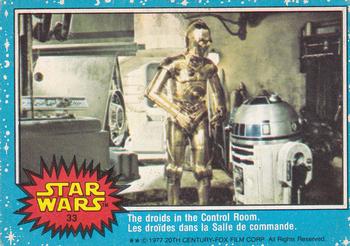 1977 O-Pee-Chee Star Wars #33 The droids in the Control Room Front