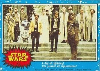 1977 O-Pee-Chee Star Wars #56 A day of rejoicing! Front