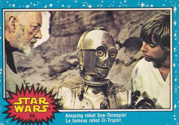 1977 O-Pee-Chee Star Wars #66 Amazing robot See-Threepio! Front