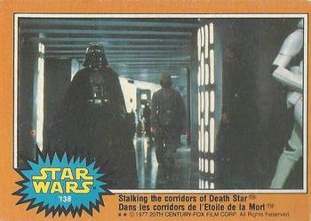 1977 O-Pee-Chee Star Wars #138 Stalking the corridors of Death Star Front