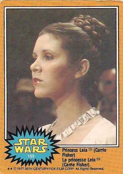 1977 O-Pee-Chee Star Wars #155 Princess Leia (Carrie Fisher) Front