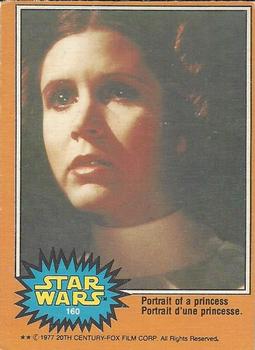 1977 O-Pee-Chee Star Wars #160 Portrait of a princess Front