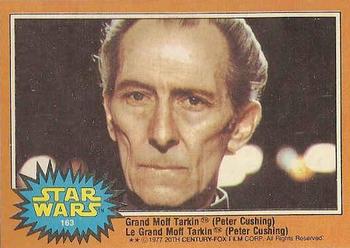 1977 O-Pee-Chee Star Wars #163 Grand Moff Tarkin (Peter Cushing) Front