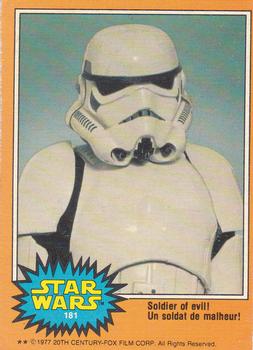 1977 O-Pee-Chee Star Wars #181 Soldier of evil! Front