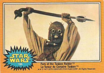 1977 O-Pee-Chee Star Wars #195 Fury of the Tusken Raider Front