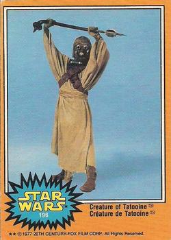 1977 O-Pee-Chee Star Wars #196 Creature of Tatooine Front