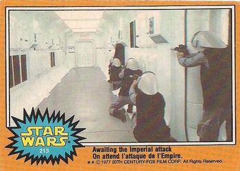 1977 O-Pee-Chee Star Wars #213 Awaiting the Imperial attack Front