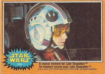 1977 O-Pee-Chee Star Wars #234 A critical moment for Luke Skywalker Front