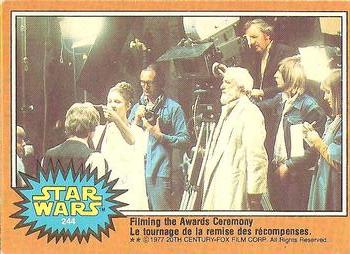 1977 O-Pee-Chee Star Wars #244 Filming the Awards Ceremony Front