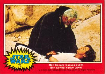 1977 O-Pee-Chee Star Wars #72 Ben Kenobi rescues Luke! Front