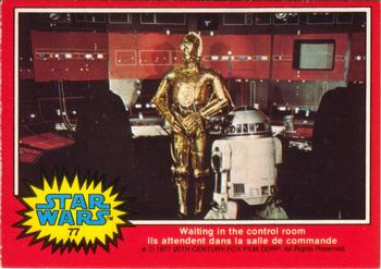 1977 O-Pee-Chee Star Wars #77 Waiting in the control room Front