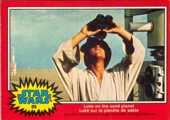 1977 O-Pee-Chee Star Wars #85 Luke on the sand planet Front