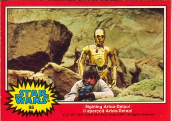 1977 O-Pee-Chee Star Wars #95 Sighting Artoo-Detoo! Front