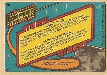 1980 O-Pee-Chee The Empire Strikes Back #13 Planet of Ice Back