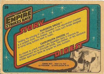1980 O-Pee-Chee The Empire Strikes Back #28 Surgeon Droid Back