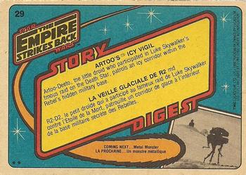 1980 O-Pee-Chee The Empire Strikes Back #29 Artoo's Icy Vigil Back