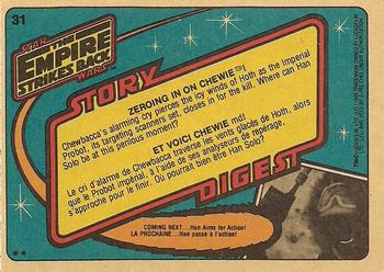 1980 O-Pee-Chee The Empire Strikes Back #31 Zeroing in on Chewie! Back