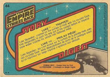 1980 O-Pee-Chee The Empire Strikes Back #44 Luke...Trapped! Back