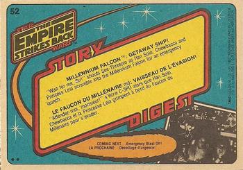 1980 O-Pee-Chee The Empire Strikes Back #52 Millennium Falcon: Getaway Ship! Back