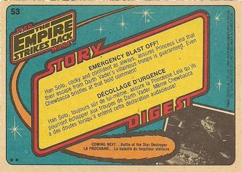 1980 O-Pee-Chee The Empire Strikes Back #53 Emergency Blast Off! Back