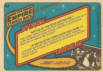 1980 O-Pee-Chee The Empire Strikes Back #54 Battle of the Star Destroyer Back
