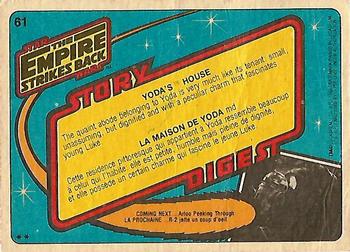 1980 O-Pee-Chee The Empire Strikes Back #61 Yoda's House Back