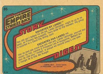 1980 O-Pee-Chee The Empire Strikes Back #85 Escorted by Lando Back