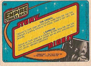 1980 O-Pee-Chee The Empire Strikes Back #90 The Ordeal Back