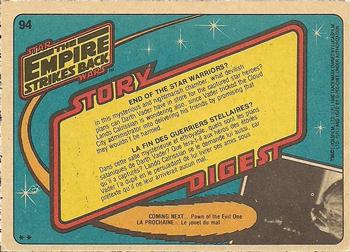 1980 O-Pee-Chee The Empire Strikes Back #94 End of the Star Warriors? Back