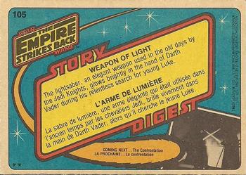 1980 O-Pee-Chee The Empire Strikes Back #105 Weapon of Light Back