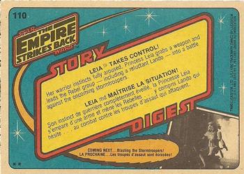 1980 O-Pee-Chee The Empire Strikes Back #110 Leia Takes Control! Back