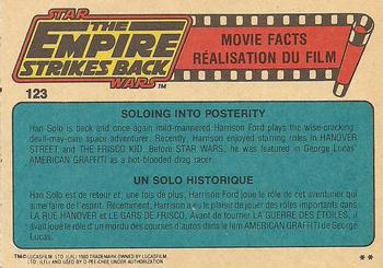 1980 O-Pee-Chee The Empire Strikes Back #123 Swamps of Dagobah Back