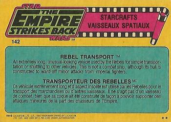 1980 O-Pee-Chee The Empire Strikes Back #142 Rebel Transport Back
