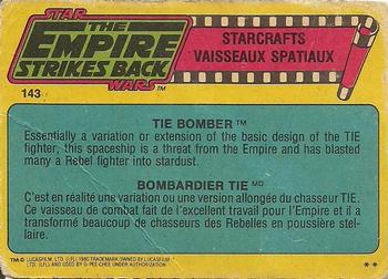 1980 O-Pee-Chee The Empire Strikes Back #143 TIE Bomber Back