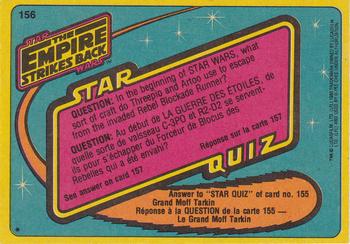 1980 O-Pee-Chee The Empire Strikes Back #156 Narrow Escape! Back