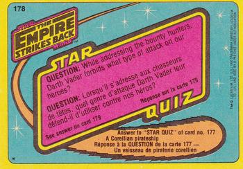1980 O-Pee-Chee The Empire Strikes Back #178 Han and the Princess Back