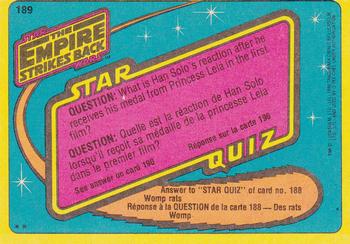 1980 O-Pee-Chee The Empire Strikes Back #189 Don't Fool with Han Solo Back