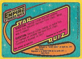 1980 O-Pee-Chee The Empire Strikes Back #242 Encounter on Dagobah Back