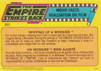1980 O-Pee-Chee The Empire Strikes Back #252 Spiffing Up a Wookiee Back