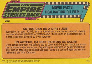 1980 O-Pee-Chee The Empire Strikes Back #262 Acting Can Be a Dirty Job! Back