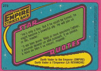 1980 O-Pee-Chee The Empire Strikes Back #273 Probot Back