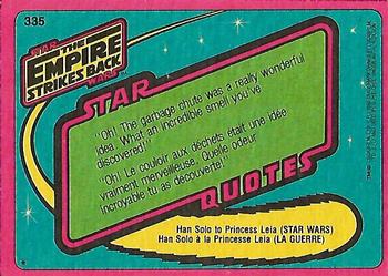 1980 O-Pee-Chee The Empire Strikes Back #335 Approaching Planet Dagobah Back