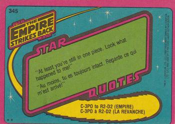 1980 O-Pee-Chee The Empire Strikes Back #345 Deadly Stompers Back