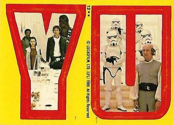 1980 O-Pee-Chee The Empire Strikes Back - Stickers #12 Y U Front