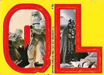 1980 O-Pee-Chee The Empire Strikes Back - Stickers #16 Q L Front